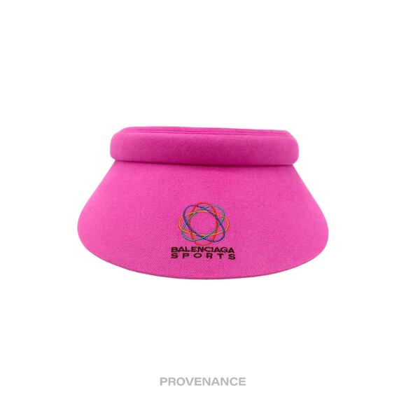 🔴 Balenciaga Sports Logo Atomic Embroidered Visor - Pink - Picture 1 of 7